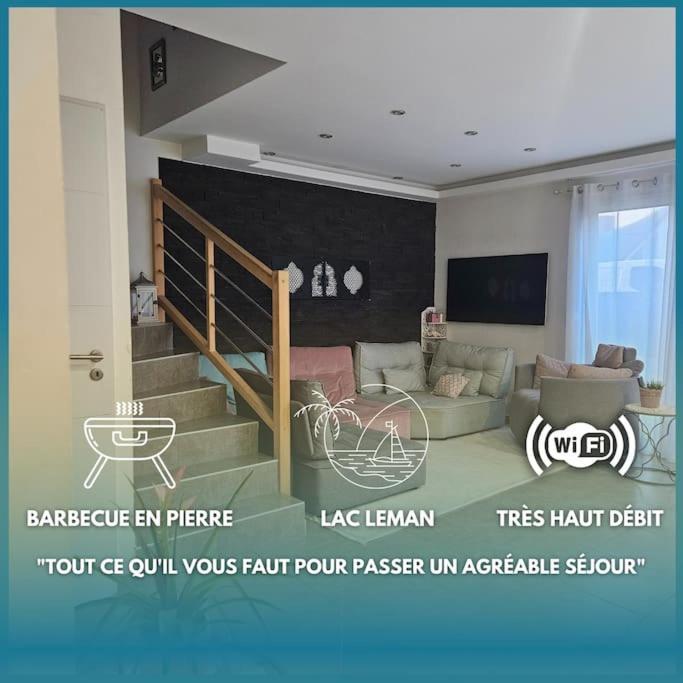Villa Moderne, A 2 Pas Du Lac Leman シエ エクステリア 写真